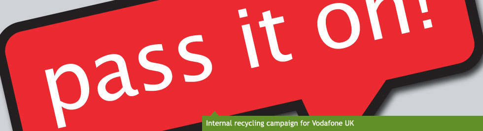Internal recycling campaign for Vodafone UK