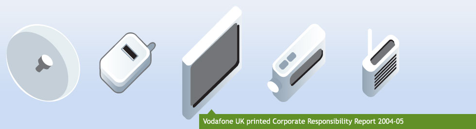 Vodafone UK printed Corporate Responsibility Report 2004-05