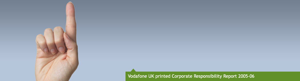 Vodafone UK printed Corporate Responsibility Report 2005-06