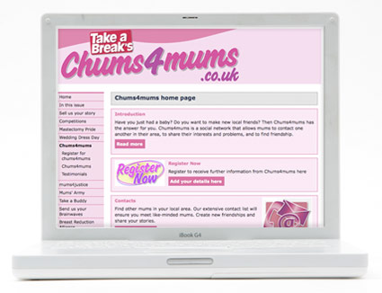 Chums for mums page