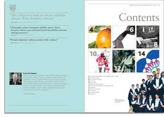 Cambridge Alumni Magazine contents page