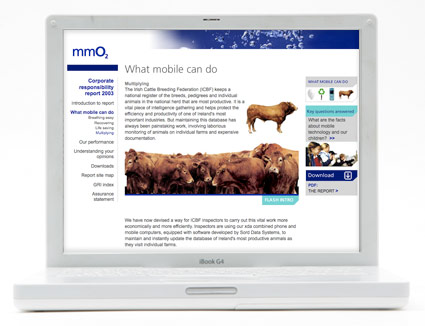 O2 Online Corporate Responsibility Report 2003 - what mobile can do, multiplying