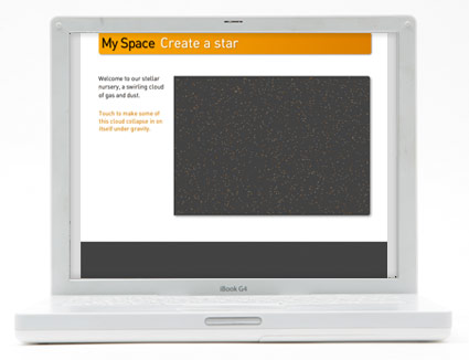 Science Museum My Space exhibit - create a star