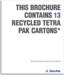 Tetra Pak recycling brochure front cover