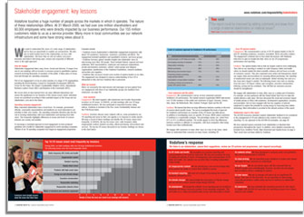 Vodafone stakeholder engagement key lessons spread